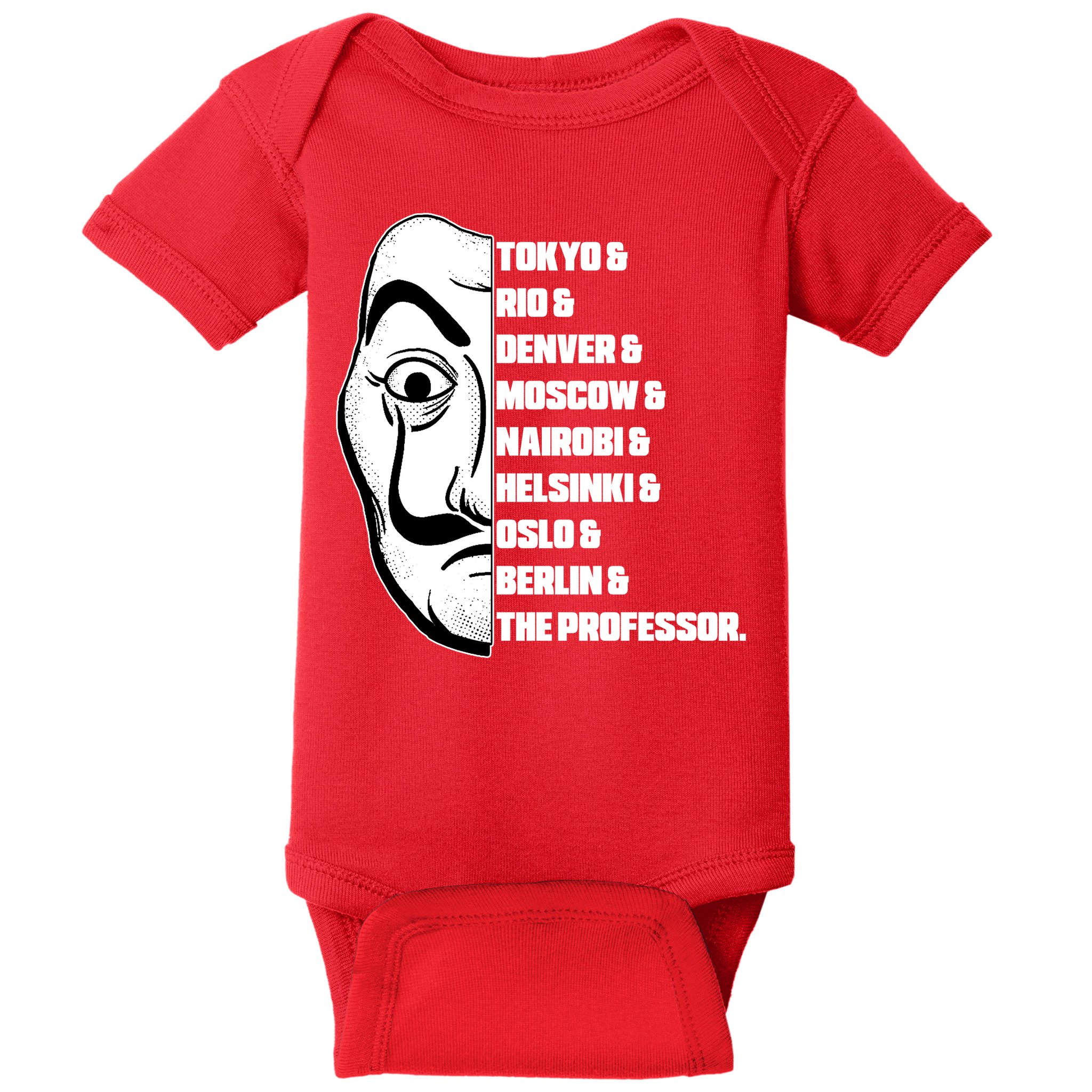 El Professor World City Names Baby Bodysuit