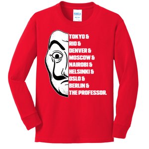 El Professor World City Names Kids Long Sleeve Shirt