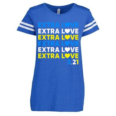 Extra Love 3.21 World Down Syndrome Awareness Day March 21 Enza Ladies Jersey Football T-Shirt