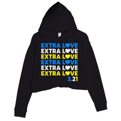 Extra Love 3.21 World Down Syndrome Awareness Day March 21 Crop Fleece Hoodie