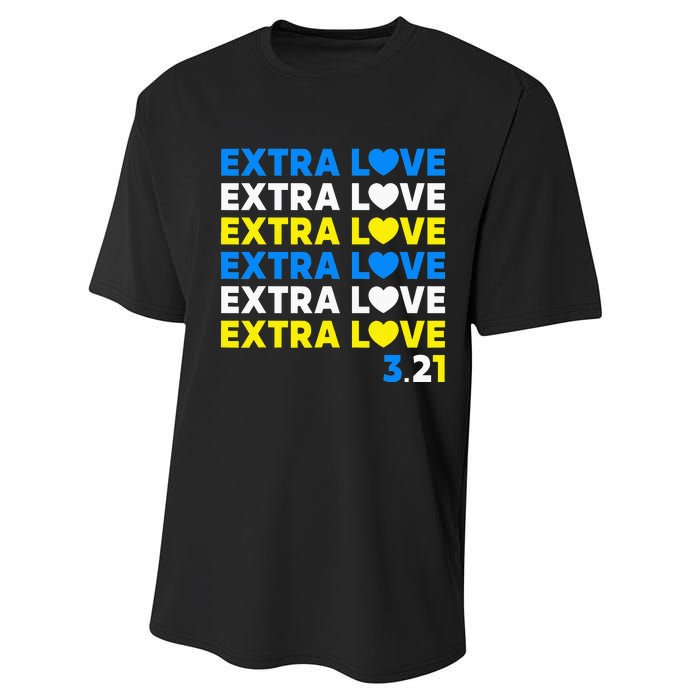 Extra Love 3.21 World Down Syndrome Awareness Day March 21 Performance Sprint T-Shirt