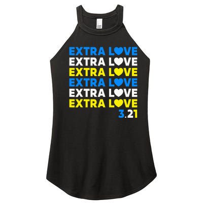 Extra Love 3.21 World Down Syndrome Awareness Day March 21 Women’s Perfect Tri Rocker Tank