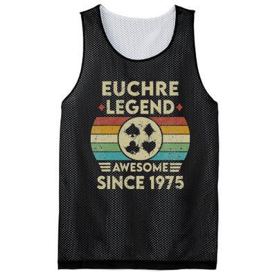 Euchre Legend 47 Years Old Awesome Since 1975 Euchre Mesh Reversible Basketball Jersey Tank