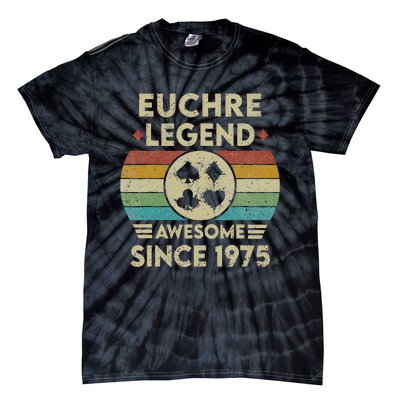 Euchre Legend 47 Years Old Awesome Since 1975 Euchre Tie-Dye T-Shirt