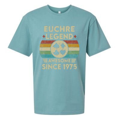 Euchre Legend 47 Years Old Awesome Since 1975 Euchre Sueded Cloud Jersey T-Shirt