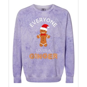 Everyone Loves A Ginger - Fun Outfit For Christmas, Costume Colorblast Crewneck Sweatshirt