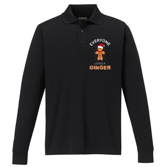 Everyone Loves A Ginger - Fun Outfit For Christmas, Costume Performance Long Sleeve Polo