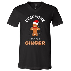 Everyone Loves A Ginger - Fun Outfit For Christmas, Costume V-Neck T-Shirt