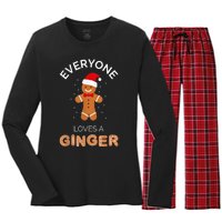 Everyone Loves A Ginger - Fun Outfit For Christmas, Costume Women's Long Sleeve Flannel Pajama Set 