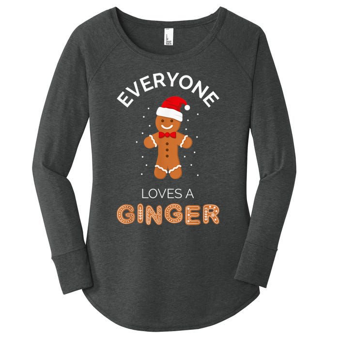 Everyone Loves A Ginger - Fun Outfit For Christmas, Costume Women's Perfect Tri Tunic Long Sleeve Shirt