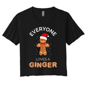 Everyone Loves A Ginger - Fun Outfit For Christmas, Costume Women's Crop Top Tee