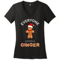 Everyone Loves A Ginger - Fun Outfit For Christmas, Costume Women's V-Neck T-Shirt