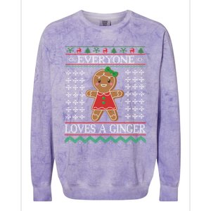 Everyone Loves A Ginger Ugly Christmas Sweaters Colorblast Crewneck Sweatshirt