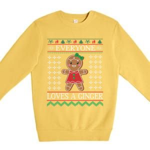 Everyone Loves A Ginger Ugly Christmas Sweaters Premium Crewneck Sweatshirt