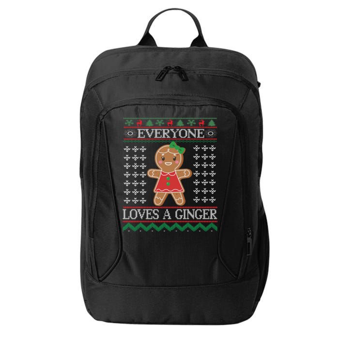 Everyone Loves A Ginger Ugly Christmas Sweaters City Backpack