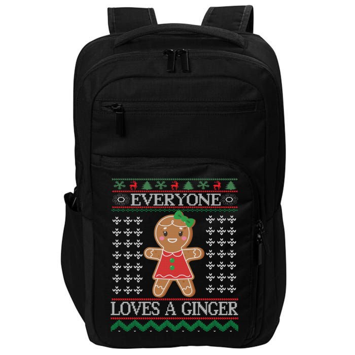 Everyone Loves A Ginger Ugly Christmas Sweaters Impact Tech Backpack