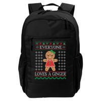 Everyone Loves A Ginger Ugly Christmas Sweaters Daily Commute Backpack