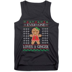 Everyone Loves A Ginger Ugly Christmas Sweaters Tank Top