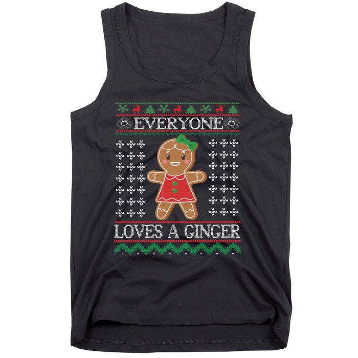 Everyone Loves A Ginger Ugly Christmas Sweaters Tank Top