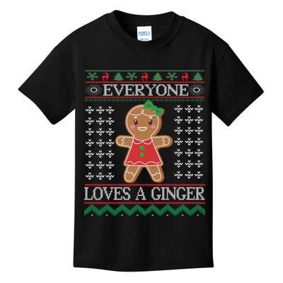 Everyone Loves A Ginger Ugly Christmas Sweaters Kids T-Shirt