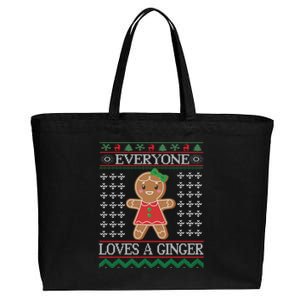 Everyone Loves A Ginger Ugly Christmas Sweaters Cotton Canvas Jumbo Tote