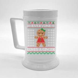 Everyone Loves A Ginger Ugly Christmas Sweaters Beer Stein