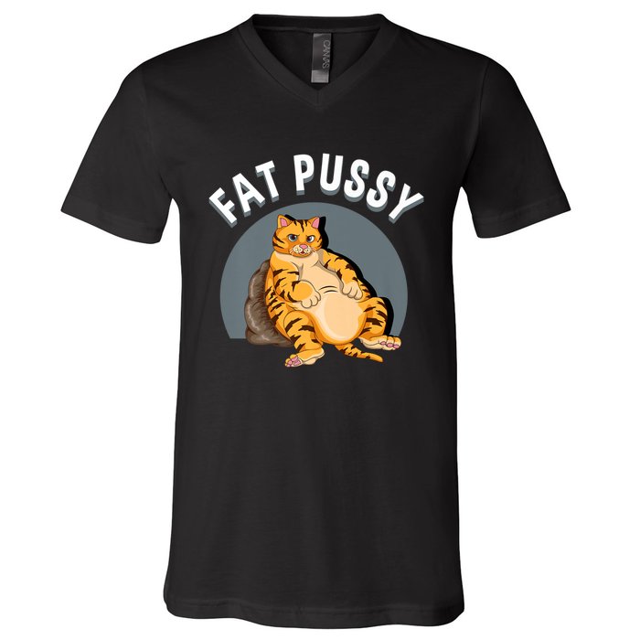 Everybody Loves A Really Fat Pussy Premium V-Neck T-Shirt