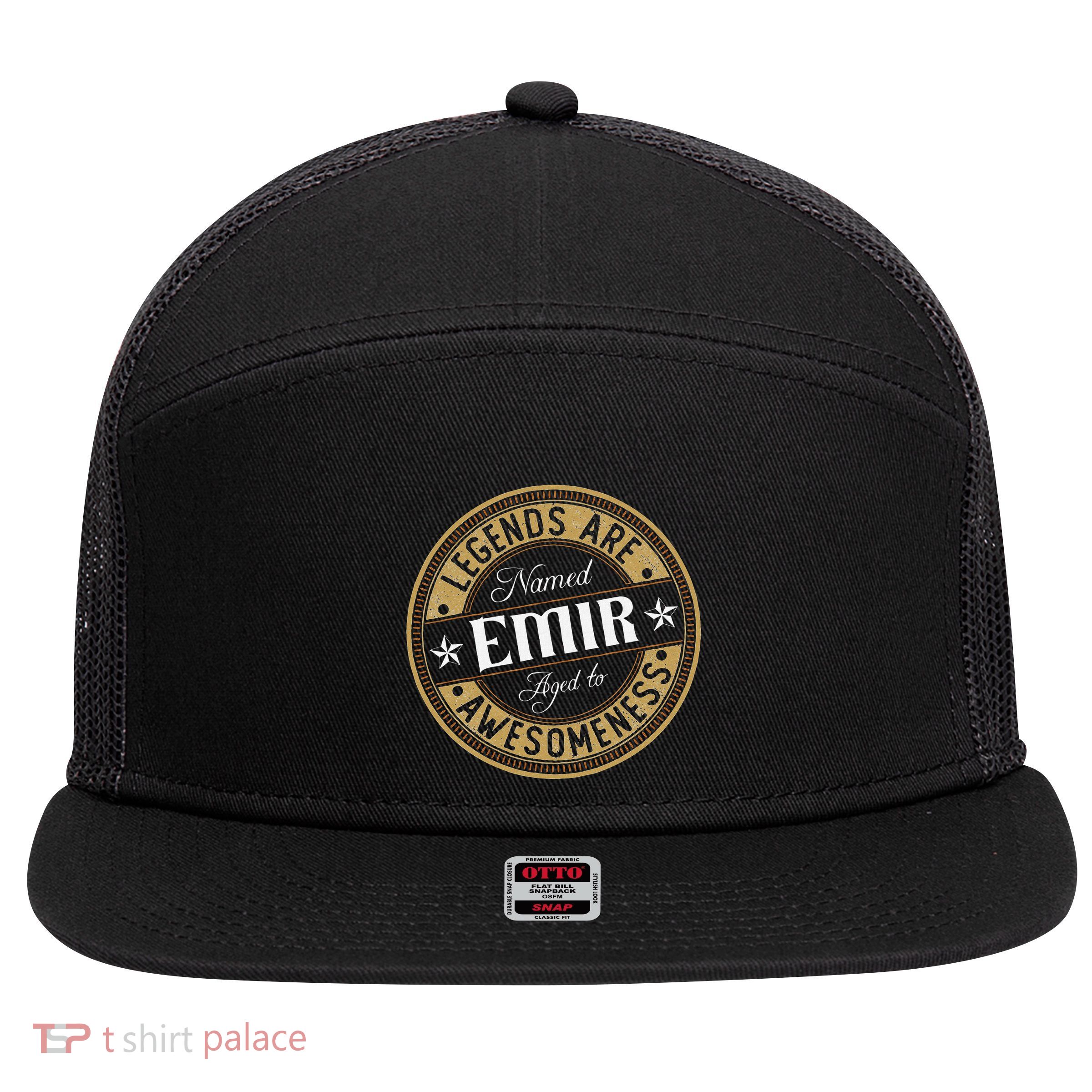 Emir Legends Are Named Emir 7 Panel Mesh Trucker Snapback Hat