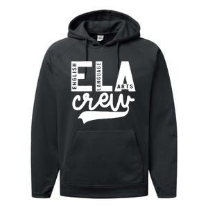 English Language Art Teacher Crew ELA Squad Performance Fleece Hoodie