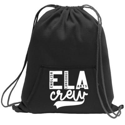 English Language Art Teacher Crew ELA Squad Sweatshirt Cinch Pack Bag