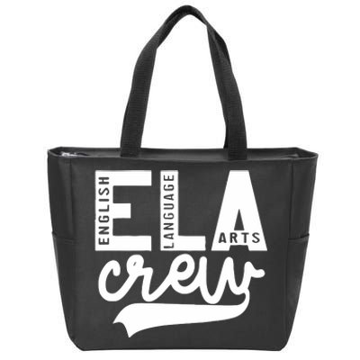 English Language Art Teacher Crew ELA Squad Zip Tote Bag