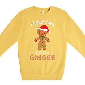 Everyone Loves A Ginger Funny Outfit For Christmas Costume Premium Crewneck Sweatshirt