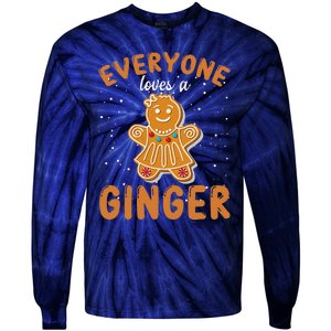 Everyone Loves A Ginger Gingerbread Christmas Tie-Dye Long Sleeve Shirt