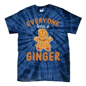 Everyone Loves A Ginger Gingerbread Christmas Tie-Dye T-Shirt