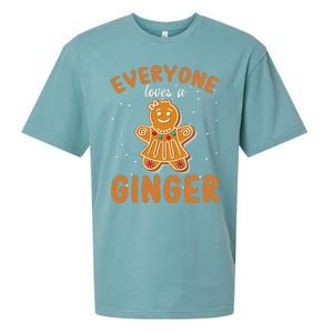 Everyone Loves A Ginger Gingerbread Christmas Sueded Cloud Jersey T-Shirt