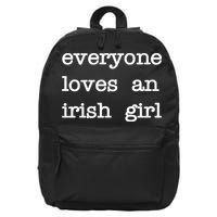 Everyone Loves An Irish Girl 16 in Basic Backpack