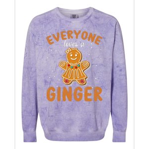 Everyone Loves A Ginger Gingerbread Christmas Colorblast Crewneck Sweatshirt