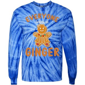 Everyone Loves A Ginger Gingerbread Christmas Tie-Dye Long Sleeve Shirt