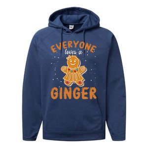 Everyone Loves A Ginger Gingerbread Christmas Performance Fleece Hoodie