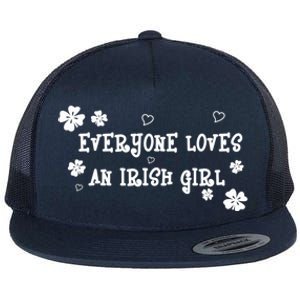 Everyone Loves An Irish Girl Flat Bill Trucker Hat