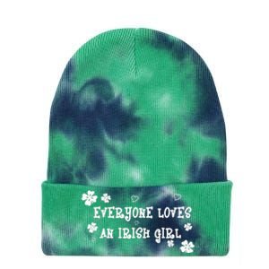 Everyone Loves An Irish Girl Tie Dye 12in Knit Beanie