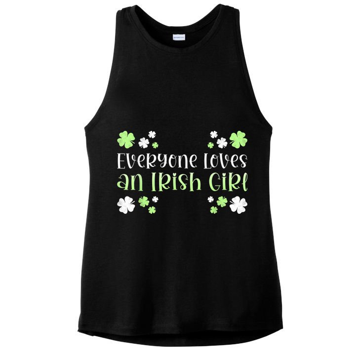 Everyone Loves an Irish Girl Ladies PosiCharge Tri-Blend Wicking Tank