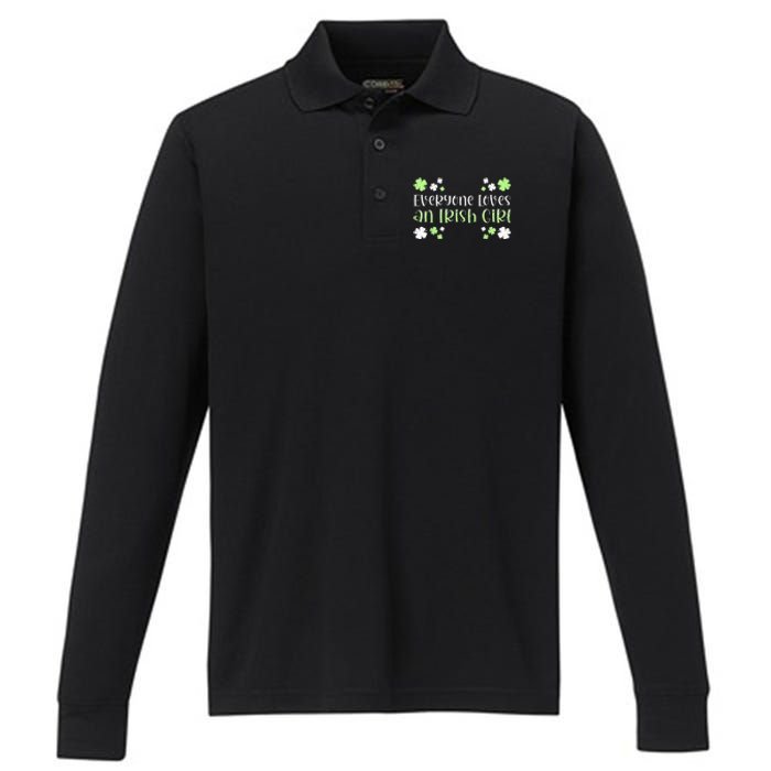 Everyone Loves an Irish Girl Performance Long Sleeve Polo