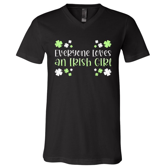 Everyone Loves an Irish Girl V-Neck T-Shirt