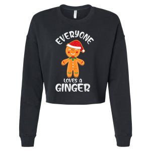 Everyone Loves a Ginger Shirt Redhead Gingerbread Christmas Cropped Pullover Crew