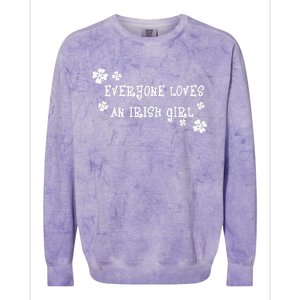 Everyone Loves An Irish Girl Colorblast Crewneck Sweatshirt