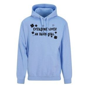 Everyone Loves An Irish Girl Unisex Surf Hoodie