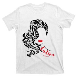 Empowered Latina AF Reina Poder Latina Pride Hispanic T-Shirt