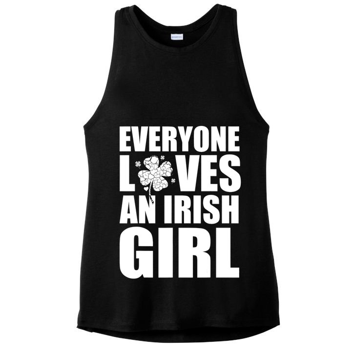 Everyone Loves An Irish Girl St Patrick's Day Funny Ladies PosiCharge Tri-Blend Wicking Tank