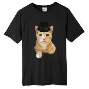 Everyone Loves A Dapper Orange Tabby Cat In A Top Hat Tall Fusion ChromaSoft Performance T-Shirt